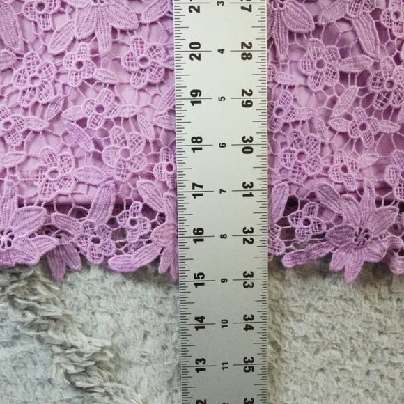 Lulu’s Sweetie Lavender Lace Flower Dress Womens Extra Small V-Neck - Picture 12 of 15